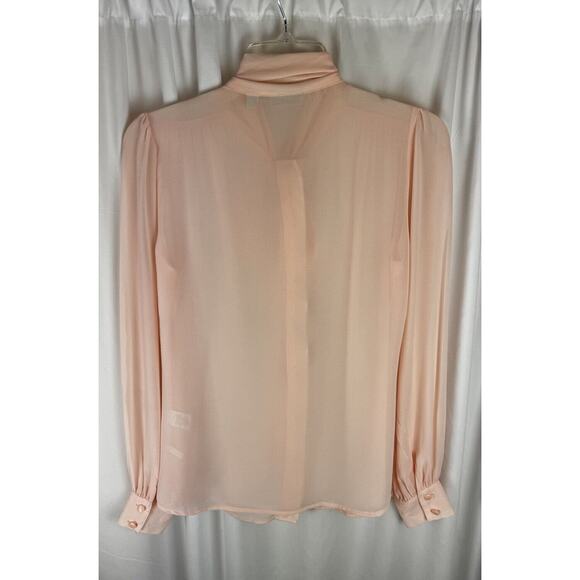 eva mendes Bow Blouse, Peach, Sz: XS, 57-29 - Picture 9 of 16